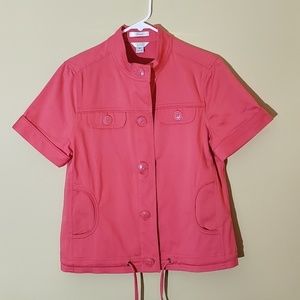 Christopher & banks Blazer short stretch sleeve crop M